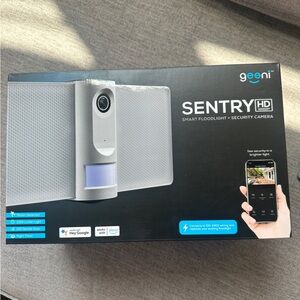 Sentry smart floodlight security camera geeni new in box security camera